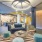 Lounge at our apartments in Frisco Station, featuring cushioned chairs, a counter, and modern decor.